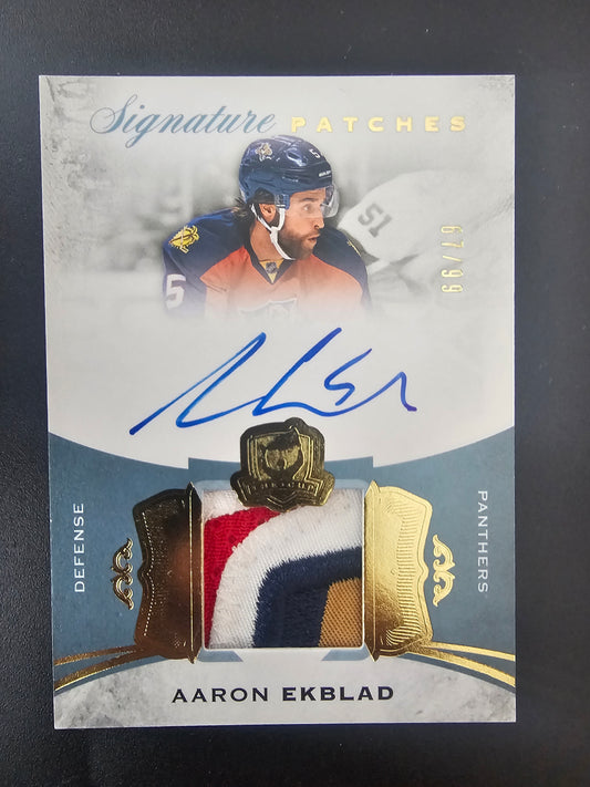 2015-16 Upper Deck The Cup - Signature Patches - Aaron Ekblad #SP-AE /99