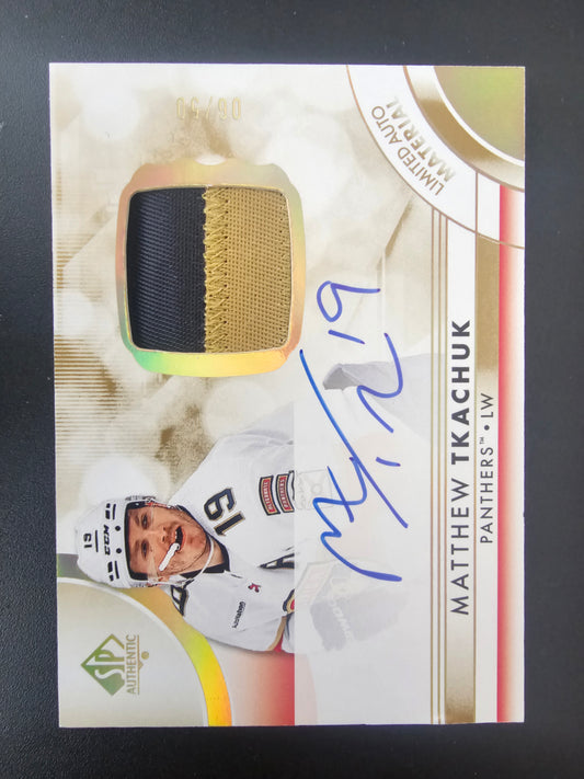 2023-24 Upper Deck SP Authentic - Limited Auto Material - Matthew Tkachuk #29 /50