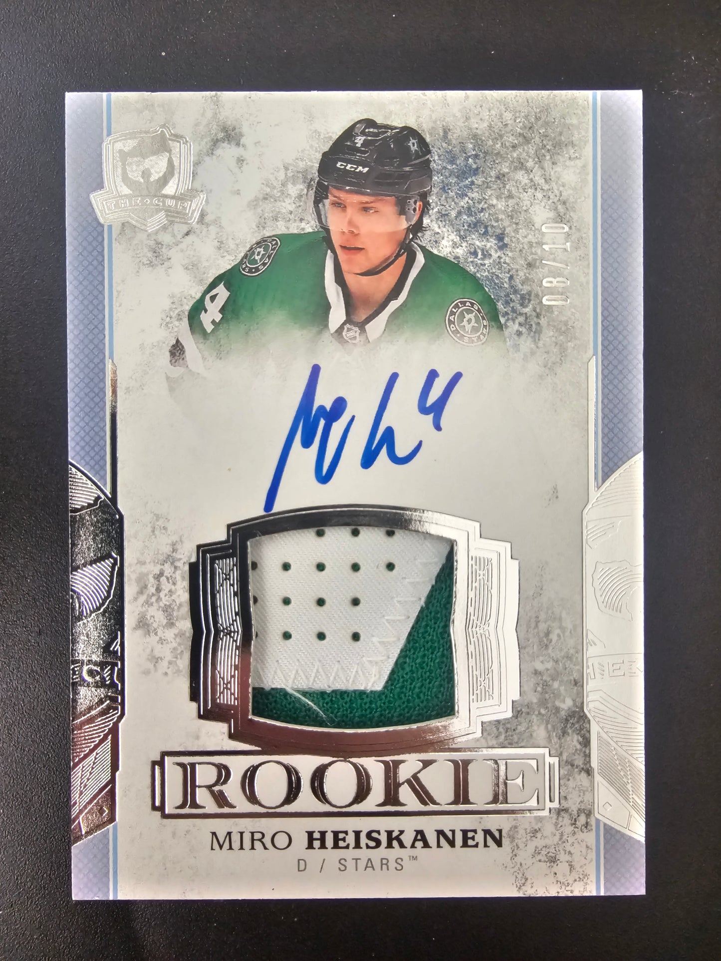 2019-20 Upper Deck The Cup - 2017-18 Rookie Tribute Patch Autographs - Miro Heiskanen #17T-MH /10