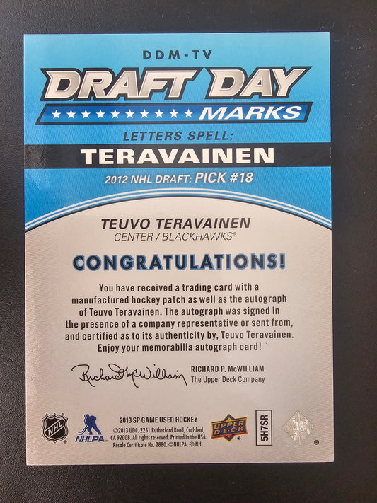 2013-14 Upper Deck SP Game Used Edition - Draft Day Marks "N" -  Teuvo Teravainen #DDM-TV /35 PRC