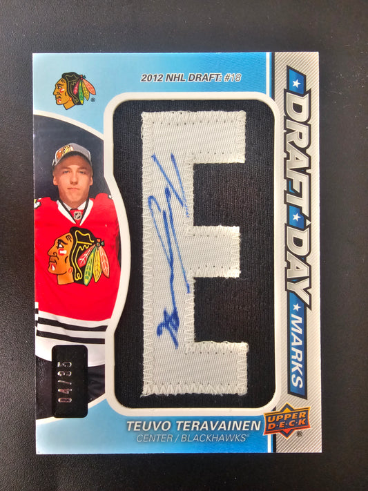 2013-14 Upper Deck SP Game Used Edition - Draft Day Marks "E" -  Teuvo Teravainen #DDM-TV /35 PRC