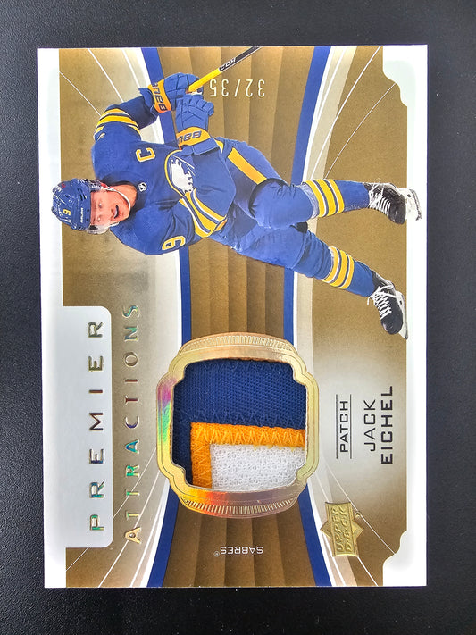 2020-21 Upper Deck Premier - Premier Attractions Jersey Relics - Patch - Jack Eichel #PA-JE /35