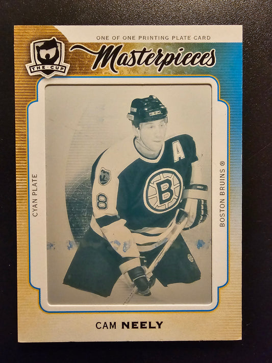 2014-15 Upper Deck The Cup - Masterpieces Cyan Printing Plate - Cam Neely #CUP-9 1of1