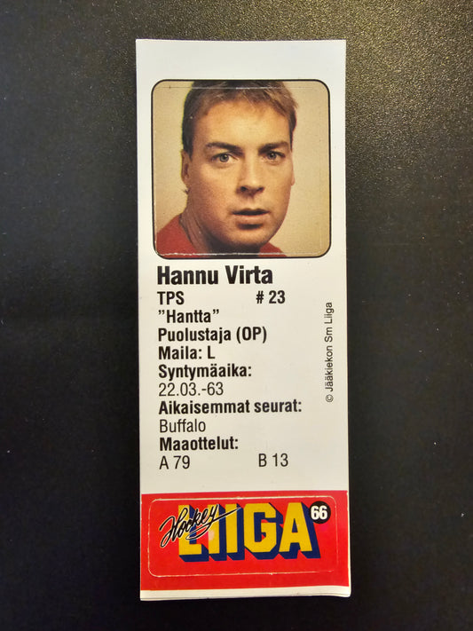 1991-92 JyväsHyvä HockeyLiiga - Hannu Virta #66 (Soikio)