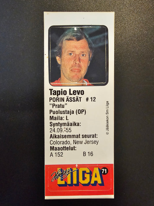 1991-92 JyväsHyvä HockeyLiiga - Tapio Levo #71 (Soikio)