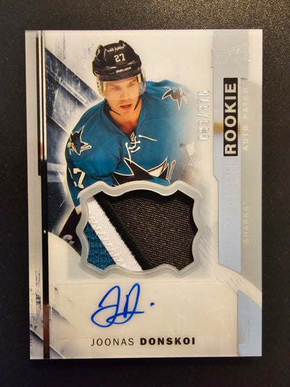 2015-16 Upper Deck Premier - Acetate Rookie Auto-Patch - Joonas Donskoi #91 /375 RC