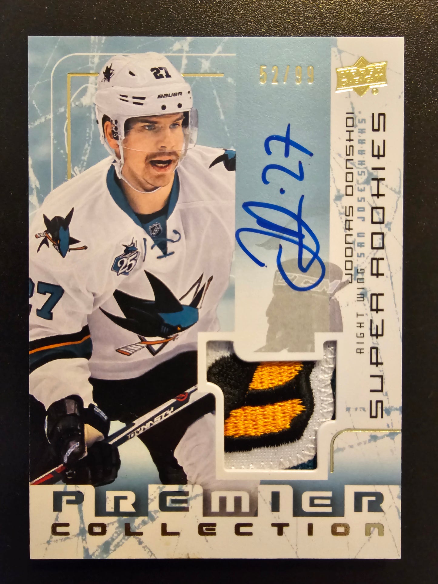 2015-16 Upper Deck Premier - 2003-04 Tribute Rookie Autograph Patch - Joonas Donskoi #SRR-JD /99 RY
