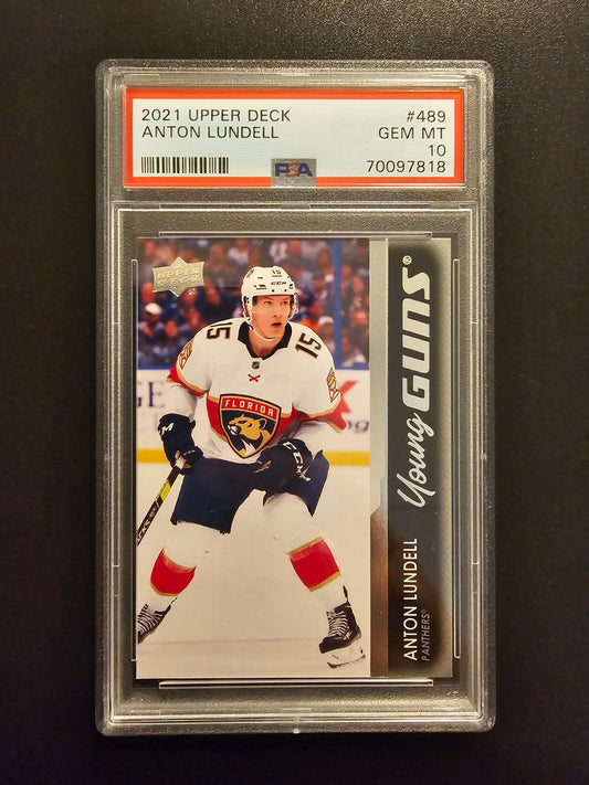 2021-22 Upper Deck - Young Guns - Anton Lundell #489 PSA10 RC