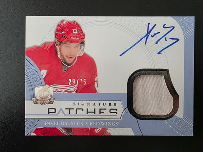 2011-12 Upper Deck The Cup - Signature Patches - Pavel Datsyuk #SP-PD /75