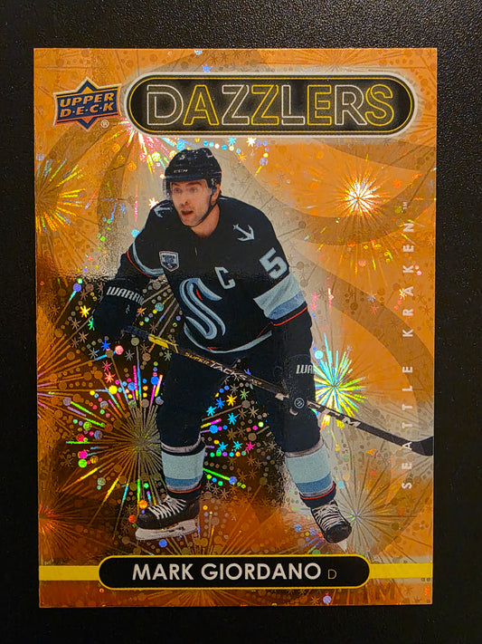 2021-22 Upper Deck Series 2 - Dazzlers - Orange - Mark Giordano #DZ-88