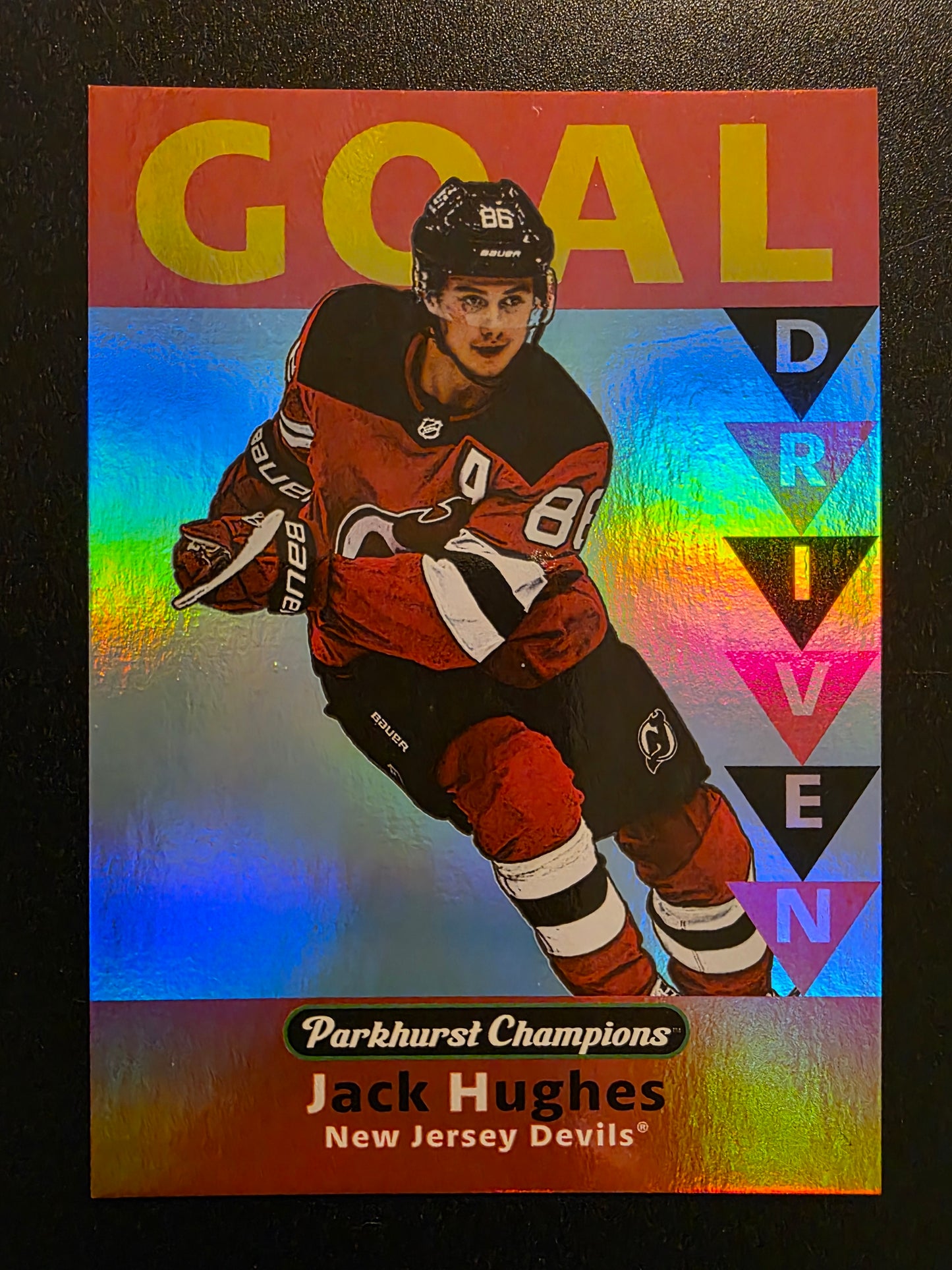 2023-24 Upper Deck Parkhurst Champions - Goal Driven - Jack Hughes #GD-4