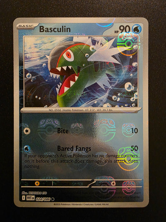 2025 Pokemon Scarlet & Violet - White Flare - Master Ball Foil - Basculin #024
