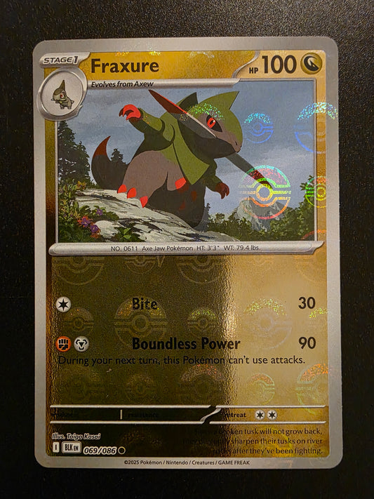 2025 Pokemon Scarlet & Violet - Black Bolt - Poke Ball Foil - Fraxure #069