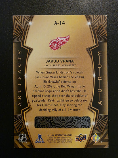 2021-22 Upper Deck Artifacts Bounty - Aurum - Jakub Vrana #A-14