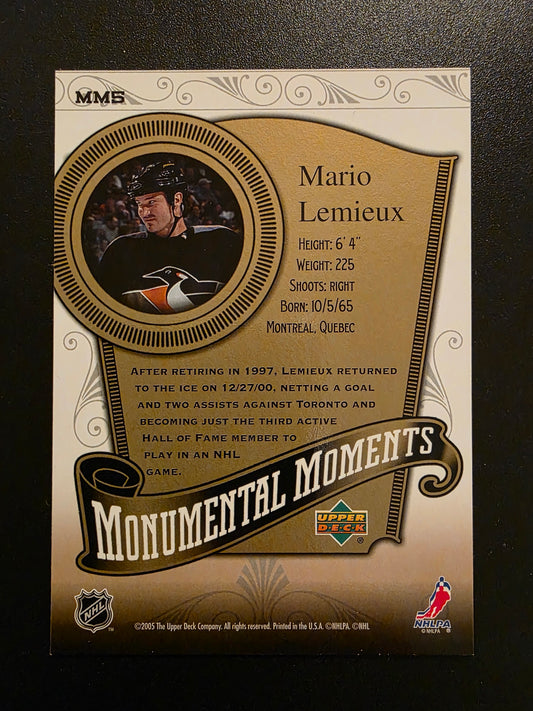 2005-06 Upper Deck MVP - Monumental Moments - Mario Lemieux #MM5