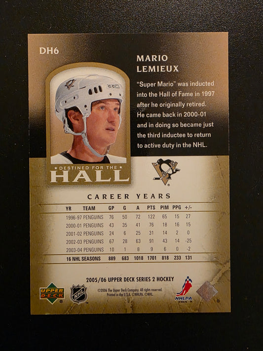 2005-06 Upper Deck - Destined for the Hall - Mario Lemieux #DH6