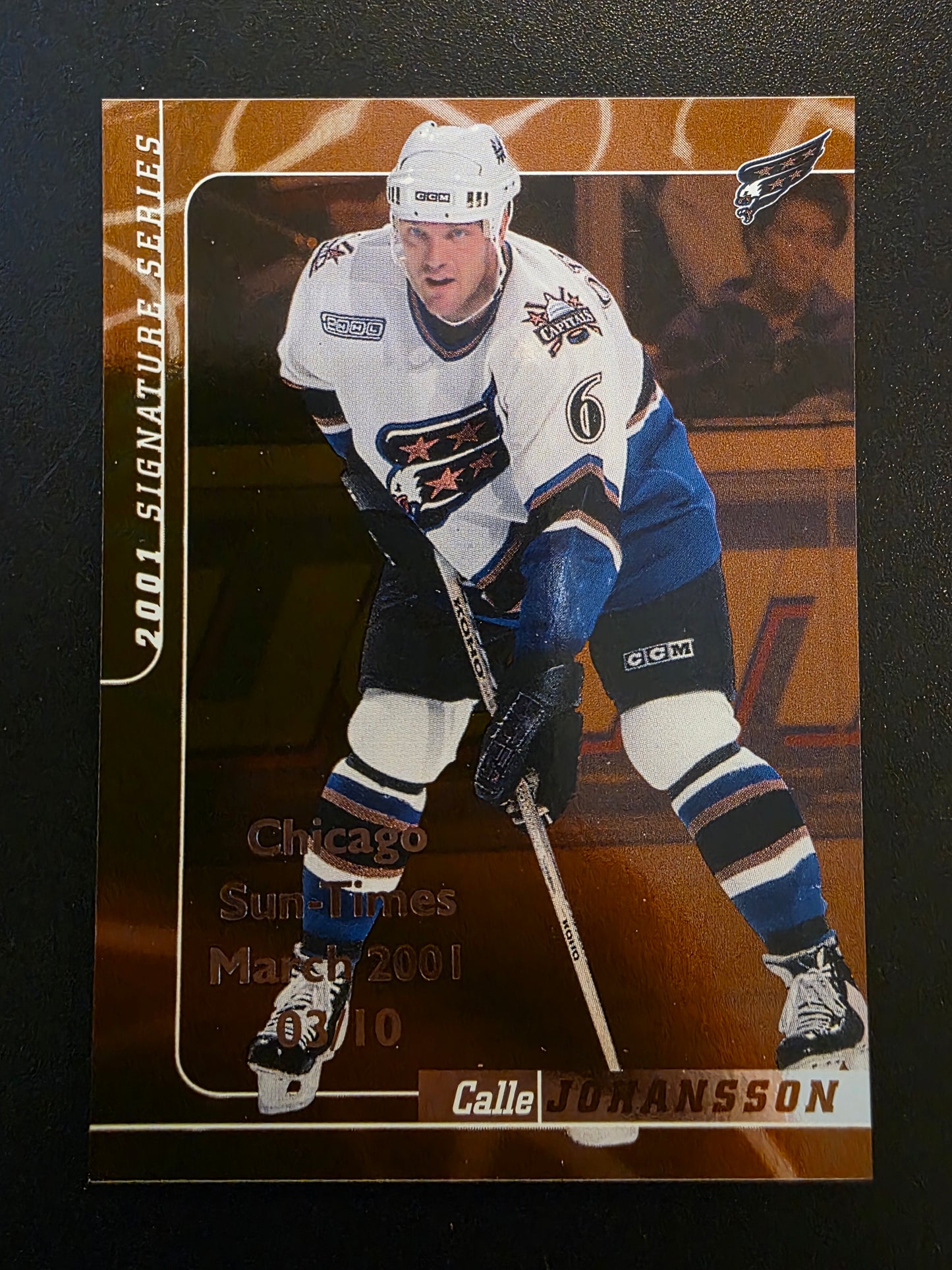 2000-01 In the Game Be A Player Signature Series - Bronze Chicago Sun-Times - Calle Johansson #94 /10