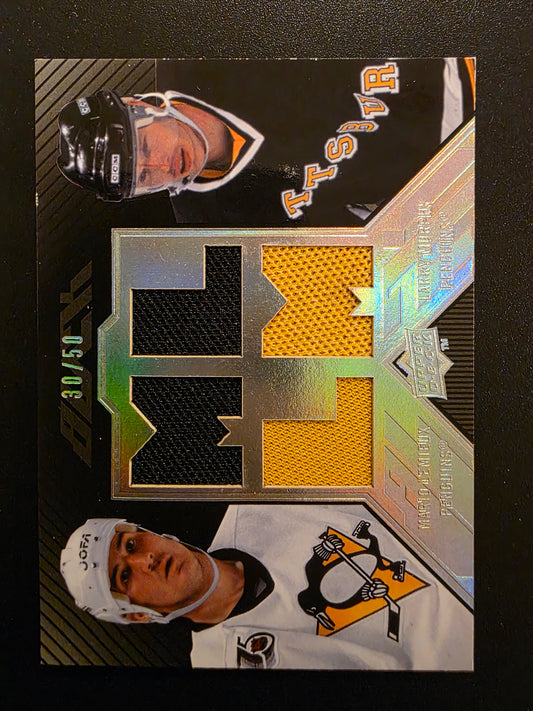 2008-09 Upper Deck UD Black - Dual Player Jerseys - Mario Lemieux / Larry Murphy #BDJ2-LM /50