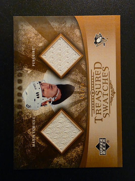 2005-06 Upper Deck Artifacts - Treasured Swatches Dual - Copper - Mario Lemieux #TSD-ML /50