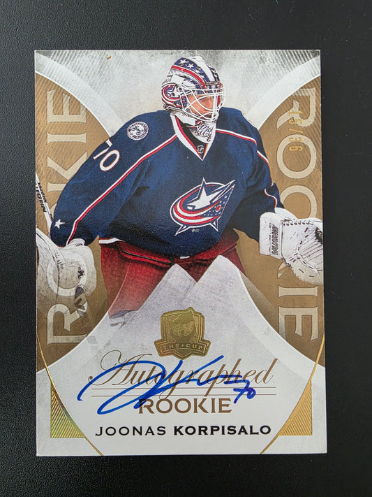 2015-16 Upper Deck The Cup - Gold Spectrum Foil Autographed Rookie - Joonas Korpisalo #129 /36 RC
