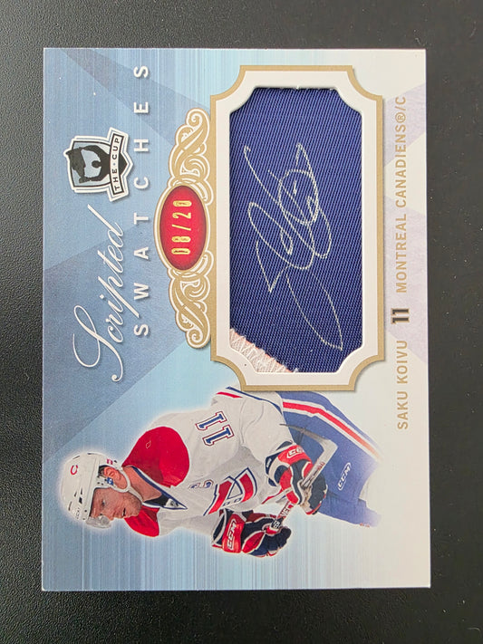 2007-08 Upper Deck The Cup - Scripted Swatches - Saku Koivu #SS-SK /20