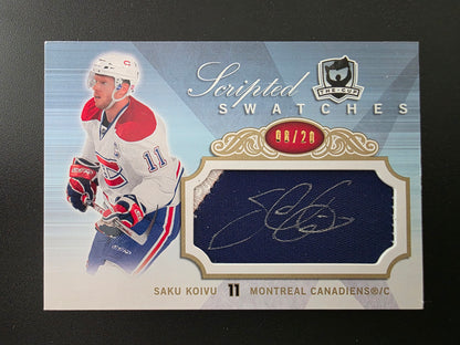 2007-08 Upper Deck The Cup - Scripted Swatches - Saku Koivu #SS-SK /20