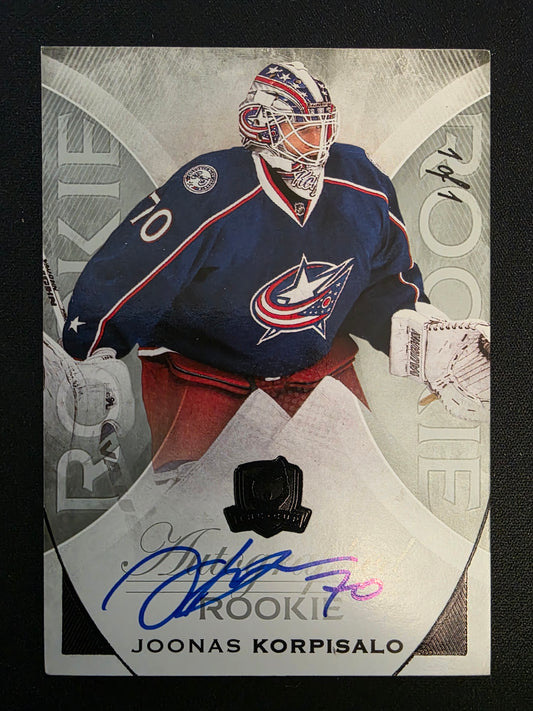 2015-16 Upper Deck The Cup - Black Foil - Autographed Rookie - Joonas Korpisalo #129 1of1 RC