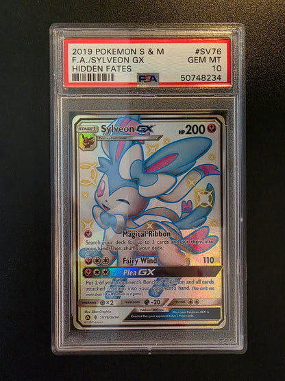 2019 Pokemon Sun & Moon - Hidden Fates - Shiny Vault -  - Sylveon GX #SV76 PSA10