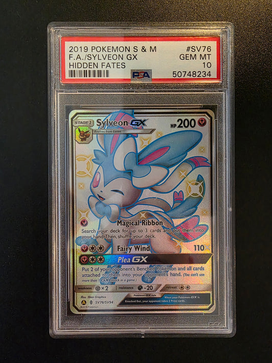 2019 Pokemon Sun & Moon - Hidden Fates - Shiny Vault -  - Sylveon GX #SV76 PSA10