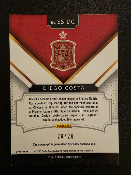 2015-16 Panini Select - Signatures - Orange Prizm - Diego Costa #SS-DC /20