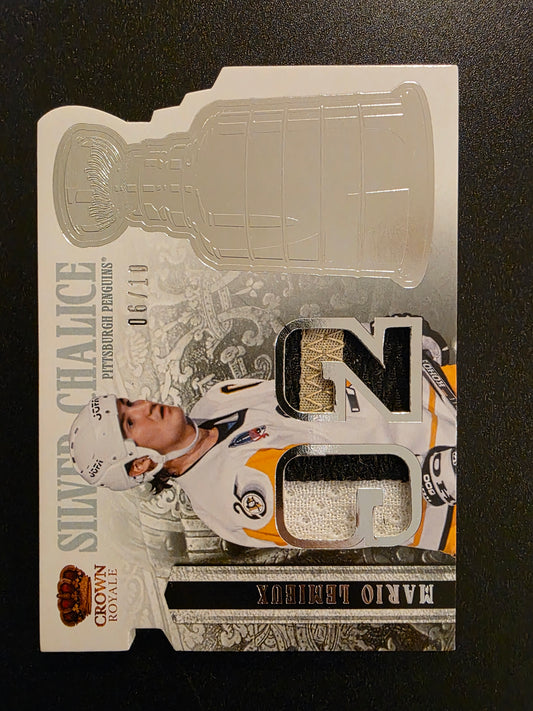 2013-14 Panini Crown Royale - Silver Chalice Materials - Patch - Mario Lemieux #SI-ML /10