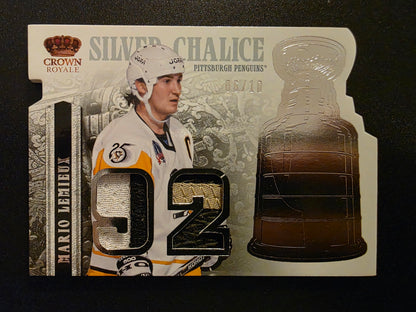 2013-14 Panini Crown Royale - Silver Chalice Materials - Patch - Mario Lemieux #SI-ML /10