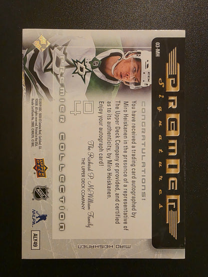 2018-19 Upper Deck Premier - 2003-04 Retro Premier Signatures Rookie - Miro Heiskanen #03-MH /99 RY