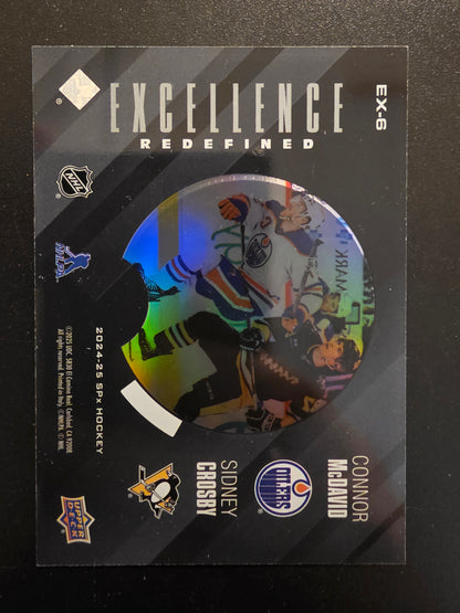2024-25 Upper Deck SPx - Excellence Redefined - Connor McDavid / Sidney Crosby #EX-6