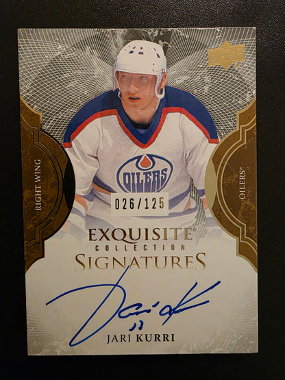 2016-17 Upper Deck Ice - Exquisite Signatures - Jari Kurri #ES-JK /125