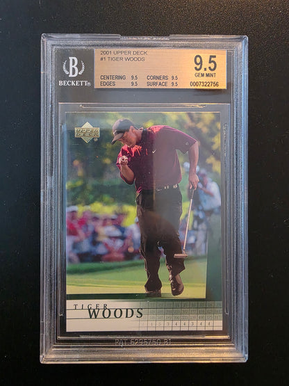 2001 Upper Deck - Tiger Woods #1 - BGS 9.5 True Gem RC