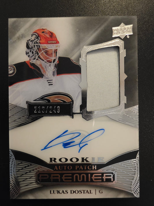 2022-23 Upper Deck Premier - Acetate Rookie Auto Patch - Lukas Dostal #AR-LD /249 RY
