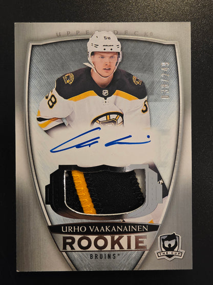 2018-19 Upper Deck The Cup - Rookie Patch Autograph - Urho Vaakanainen #135 /249 RC