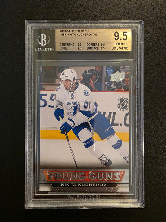 2013-14 Upper Deck - Young Guns - Nikita Kucherov #483 - BGS 9.5 True Gem - RC