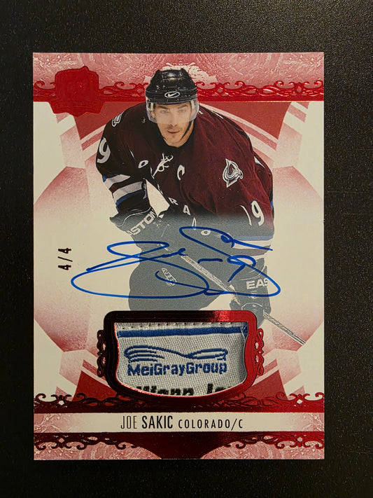 2022-23 Upper Deck The Cup - Red Foil - Joe Sakic #41 /4