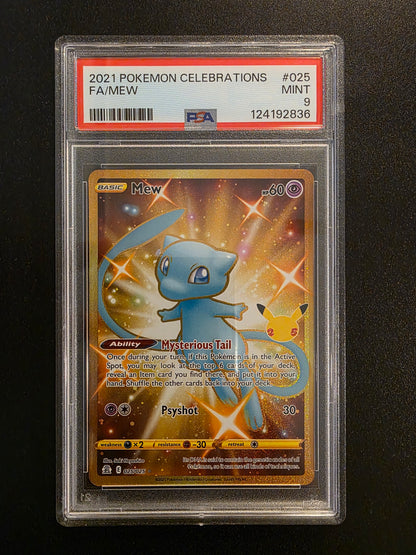 2021 Pokemon - Celebrations - Shiny Secret - Mew #025 PSA9