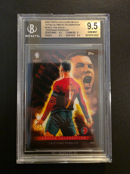 2024 Topps Match Attax Euro 2024 - Ultimate Celebration - The Siuuu - Cristiano Ronaldo #CRCC BGS 9.5