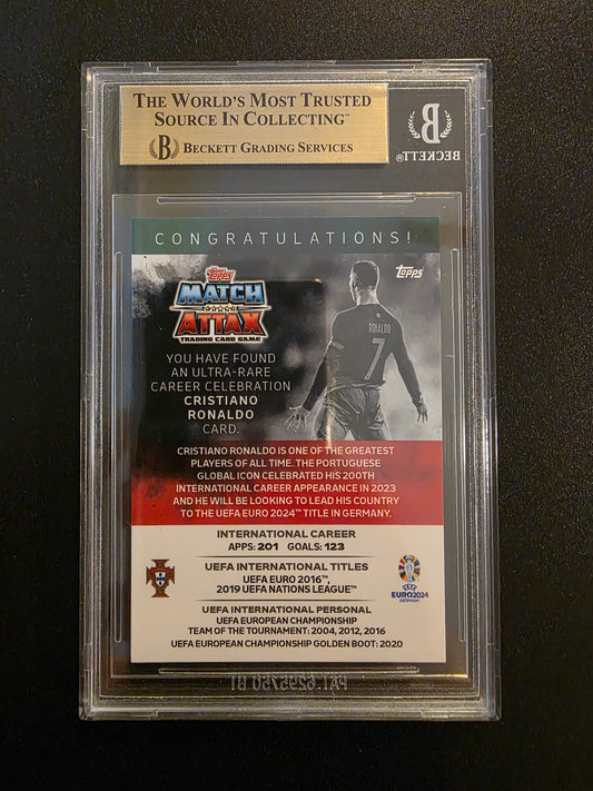 2024 Topps Match Attax Euro 2024 - Ultimate Celebration - The Siuuu - Cristiano Ronaldo #CRCC BGS 9.5