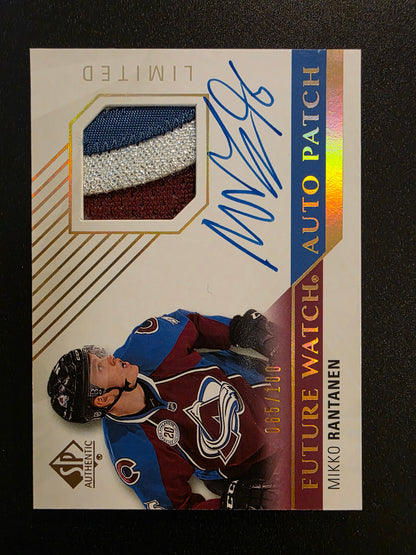 2015-16 Upper Deck SP Authentic - Limited Autographed Patches - Future Watch - Mikko Rantanen #276 /100 RC