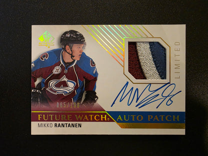 2015-16 Upper Deck SP Authentic - Limited Autographed Patches - Future Watch - Mikko Rantanen #276 /100 RC