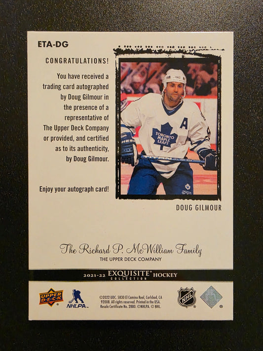 2021-22 Upper Deck The Cup - Exquisite Collection 2003-04 Autograph - Doug Gilmour #ETA-DG /25