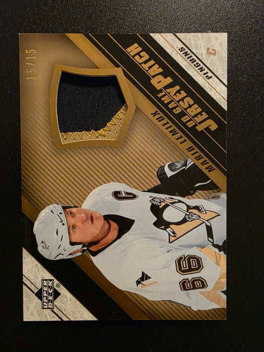 2005-06 Upper Deck - UD Game Jersey - Patch - Mario Lemieux #P-ML /15