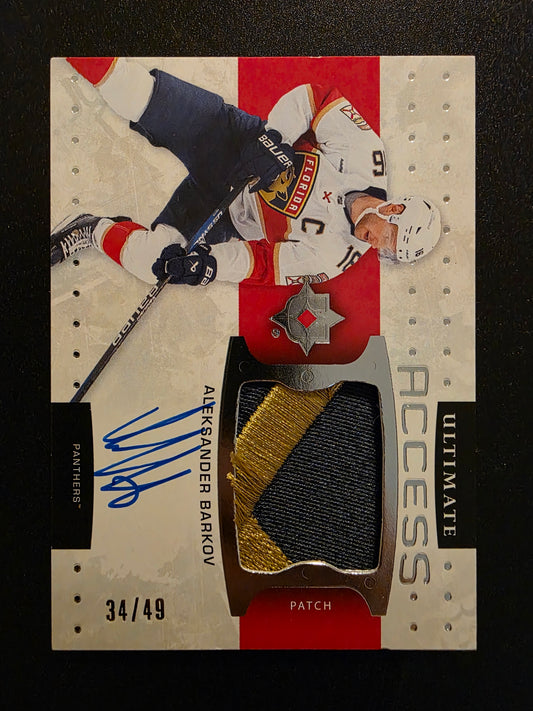 2024-25 Upper Deck Ultimate Collection - Ultimate Access Auto Patch - Aleksander Barkov #UA-AB /49