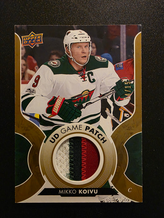 2017-18 Upper Deck - UD Game Jersey - Patch - Mikko Koivu #GJ-MK /15