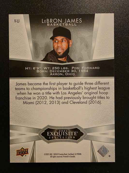 2021 Upper Deck Goodwin Champions - Exquisite Collection - LeBron James #V-LJ /99